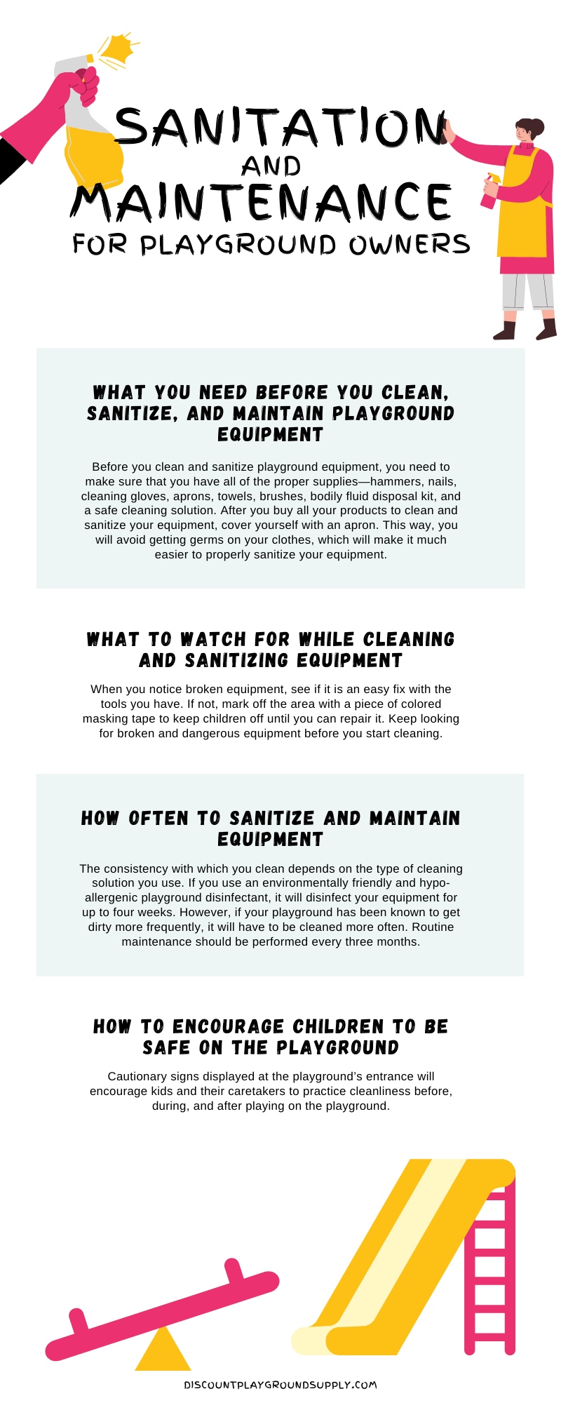 sanitation and maintenance infographic