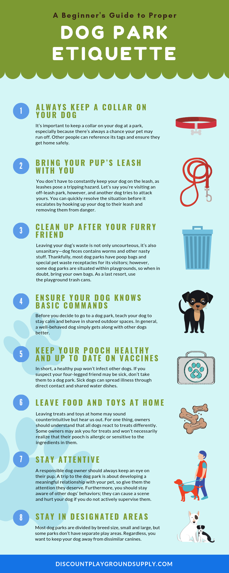 proper dog park etiquette infographic