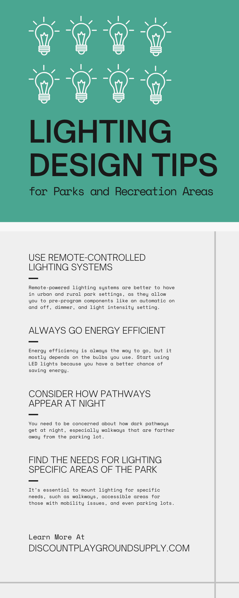 Lighting Design Tips for Parks and Recreation Areas
