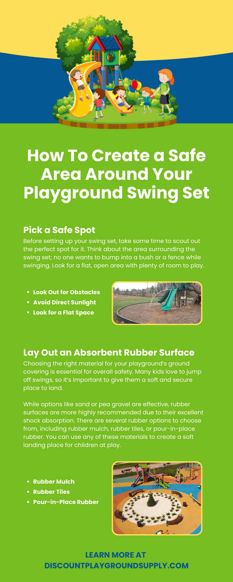 How To Create a Safe Area Around Your Playground Swing Set