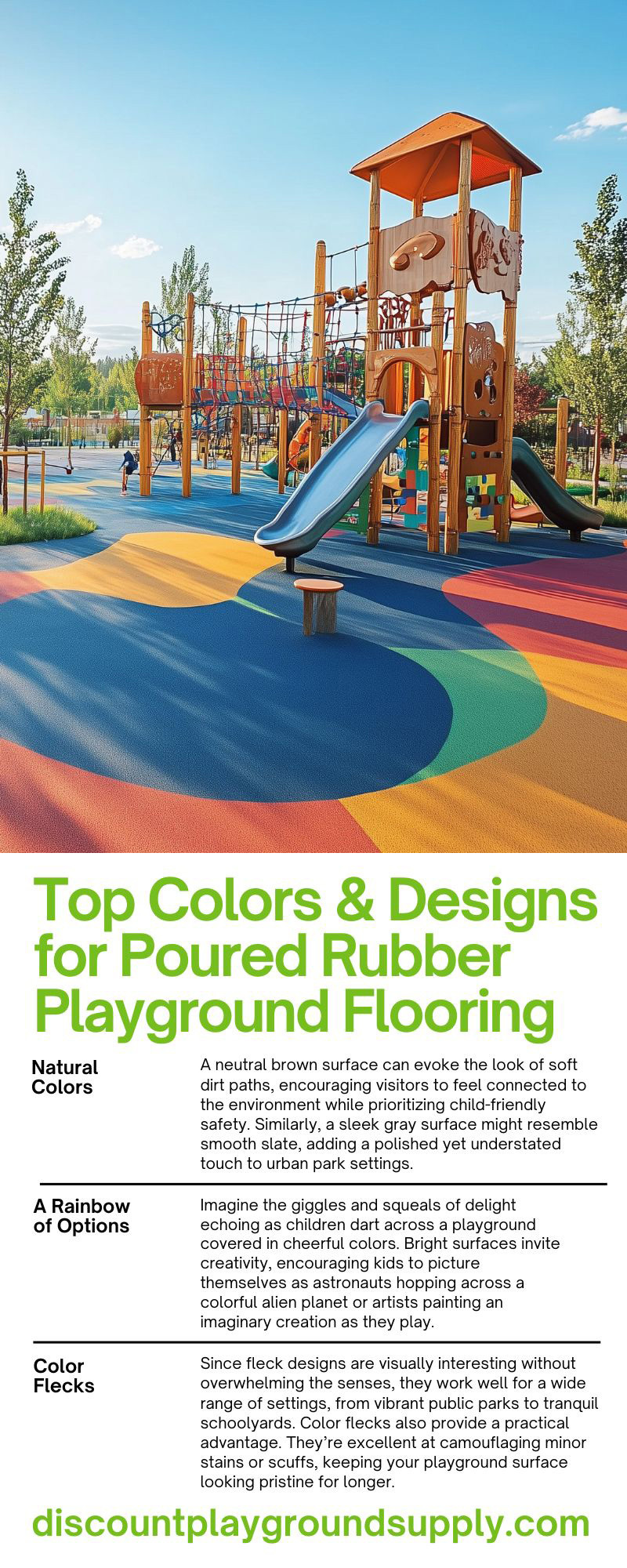 Top Colors & Designs for Poured Rubber Playground Flooring