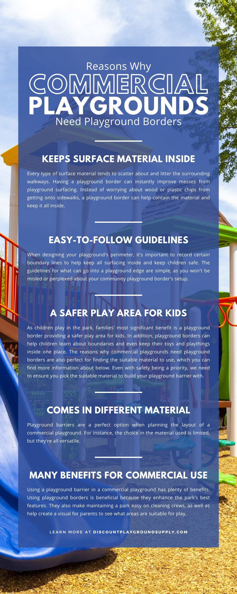 Reasons Why Commercial Playgrounds Need Playground Borders