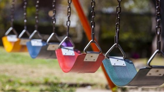 the common components of a swing set